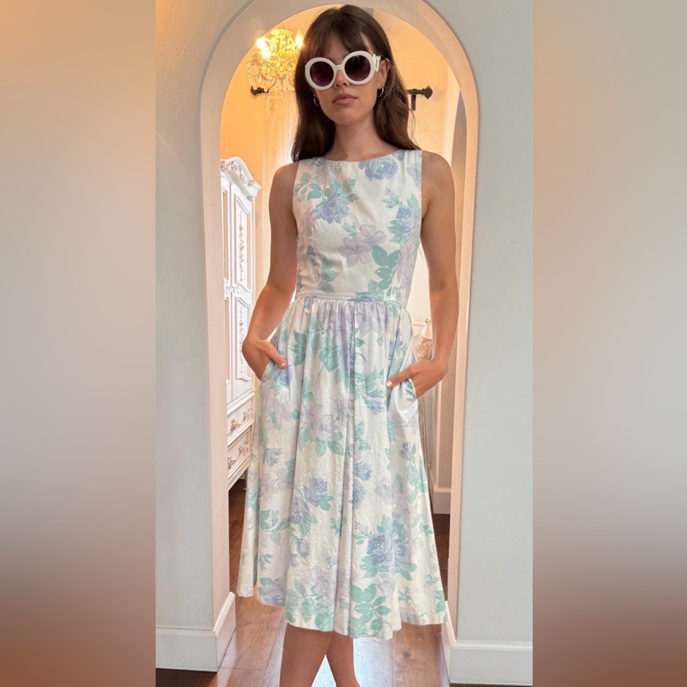 ⭐️Vintage Lanz Originals 70’s 80’s Tea Garden Floral Midi⭐️